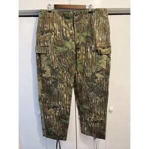 VTG Rattlers Brand Pants Men XL 40x33 Realtree Camo Cargo Adjustable MADE IN USA